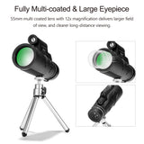 KKmoon 12x50 High Definition Monocular Night Vision Monocular IR Illuminator Telescope with Carrying Case for Travel Birding