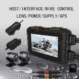 MT28 WIFI Motorcycle DVR Dash Cam Dual Lens HD 1080P Motorbike Video Recorder Night Vision GPS Dashcam Waterproof IP67