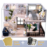 Cutebee DIY DollHouse Wooden Doll Houses Miniature Dollhouse Furniture Kit Toys for Children New Year Christmas Gift  Casa M025