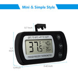 Mini Digital Electronic Fridge Frost Freezer Room LCD Refrigerator Thermometer Meter With Hook Hanging -20°C to 50°C Household