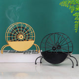 Iron Art Living Room Indoor Outdoor Repellent Mosquito Coil Holder Nordic Style Bedroom Home Decor Incense Burner Windmill Shape