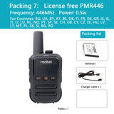 Mini Walkie Talkie Radtel RT12 Portable Two Way Radio PMR FRS Radio Comunicador Long range Kids Walkie-Talkie for Hotel Business