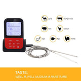 Wireless Waterproof Digital Cooking Meat Food Thermometer for Oven Grilling Smoker BBQ
