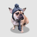 Winter Warm Dog Hats Windproof Knitting French Bulldog Hat for Dogs Chihuahua Hat Fluffy Ball Puppy Accessories Pet Hat