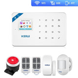 W181 Tuya Wifi Burglar Home Alarm GSM IOS Android APP Control Auto Dial LCD GSM SMS Burglar Alarm System For Home Security