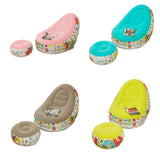 Inflatable Sofa Outdoor Inflatable Recliner Lazy Sofa With Footstool Graffiti Inflatable Sofa Camping  Portable Folding Chair