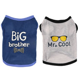 New Letters Printed Summer Dog T-shirt Cute Dog Clothes for French Bulldog Soft Breathable Pet Costume Dog Clothes for Chihuahua