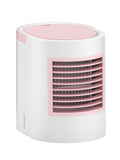 WT-F11 Mini Desktop Fan Portable Fan Oval Shape Cooling Spray Fan Night Light For Office Dormitory Bedroom