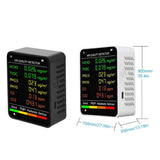 6 In 1 PM2.5 PM10 HCHO TVOC CO CO2 Air Quality Detector CO Carbon Dioxide Formaldehyde Monitor LCD Large Screen Display