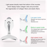 3 Colors Led Photon Therapy Facial Neck Massager Face Lifting Wrinkle Removal Beauty Device Reduce Double Chin Skin Care Tool