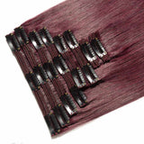 Human Hair Wig Women's Long Straight Hair Clip Hair Eight Piece Set of Human Hair Extensions Human Hair