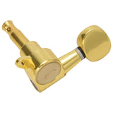 12 Pieces Guitar String Tuning Key Pegs/Machine Head Knobs(for Left and Right) with Ferrules,Threaded Bushings(Gold)