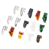 15Pcs/Set Celluloid Metal Finger Thumb Guitar Picks Plectrums 5 Thumb + 10 Finger with Case Cover for Acoustic Electric