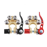 Car Battery Terminal Block Quick Release Disconnect Tool 2Pcs 4 Way Battery Clamp Terminals Pratical Tool with Cleaning Brush
