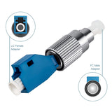 12 Pcs Visual Fault Locator Adapter Fiber Optic Connector Single Mode 9/125Um FC Male to LC Female Adapter