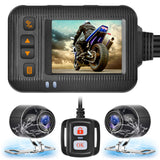 SE20 Motorcycle Camera Recorder Moto DVR With Parking Mode TPMS Dual 1080P Full Body Waterproof Motorbike Dash Cam