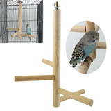 Bird Toys Parrot Perch 4 Layer Stages Toys Natural Wood Rotating Ladder Bird Parakeet Cage Birds Accessories Pet Supplies