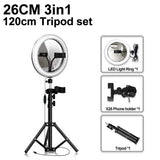 LED Ring Light with Tripod Stand With Makeup Mirror Ring Lamp Selfie Stick Studio Photography Lights For Video Live YouTube