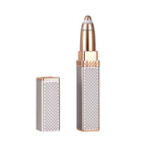 2 In 1 Mini Electric Epilator Eyebrow Trimmer USB Female Body Facial Lipstick Shape Hair Removal Women Painless Razor Shaver