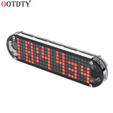 OOTDTY DS3231 temperature meter High Accuracy DIY Digital Dot Matrix LED Alarm Clock Kit with Transparent Case Date Time Display