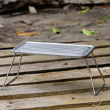 Portable Outdoor Folding Camping Grill Titanium BBQ Grill Grate Ultralight Mini Table for Camping Hiking Picnic Barbecue