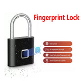 Keyless USB Rechargeable Fingerprint Smart Padlock Quick Unlock Zinc Alloy Door Loker Box Keyed Door Lock Home Security
