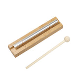Energy Chime Single Bar Solo Chime Wooden Base Aluminium Alloy Wind Chimes Percussion Musical Instrument Kids Toys With Mallet
