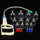12Pcs/Set Vacuum Cupping Cans Strong Suction Acupuncture Massage Cups Magnetic Aspiration Treatment Suction Cans With Tube
