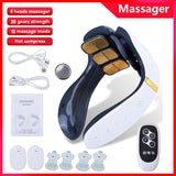 6 Head Cervical massager Remote Control Hot Compress Neck Massager Electric Pulse Neck Shoulder Massage Instrument Relief Pain