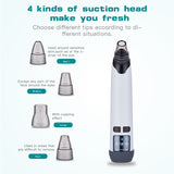 Electric Facial Acne Suction Blackhead Removal Extractor with Hot Compress Rechargeable Blackhead Remover Pore Vacuum