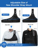 BOBLOV Body Camera Chest Vest Durable Shoulder Single Vest for All Body Camera Velcro Wearing with Adjustable Size N9 KJ21 M5