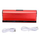 Bluetooth Speaker Stereo Dual Drivers Rechargeable Portable Wireless Holder Speaker for Cellphone Tablet Desk Soundbar