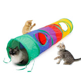Pet Supplies Nice Pet Tunnel Cat Printed Green Crinkly Kitten Tunnel Toy With Ball Play Fun Polyester Cloth Chat Toys