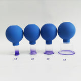 1 Boxed of 4pcs Vacuum Cupping Cups Portable Back Body Massager Suction Vacuum Can for Men (Blue)