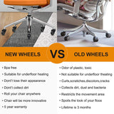 5 Pcs Replacement Chair Caster Wheels 2 inch, Heavy Duty Wheels with Plug-In Stem 7/16 X 7/8 inch,Quiet &amp; Smooth Rolling