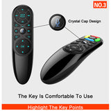 Q6 Smart Voice Remote Control USB 2.4G Wireless Air Mouse Gyroscope TV Remote Control Supports Android Win System