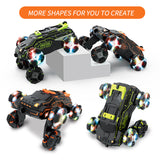 4 WD RC Stunt Car Spray Fog Lighting Music Gesture Induction Remote Control Drift Climbing Off-road Vehicle Kids Gifts For Boys