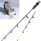 NEW 58cm Winter Ice Fishing Rods 2 tips Spinning Rod Carbon  Fiber Ice pole Ultra-light  Carp