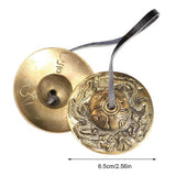 Yoga Cymbal Bell Cymbals Brass Chimes Tibetan Buddhist Style Tingsha Meditation Yoga Accessory Instrument Cymbals Gift