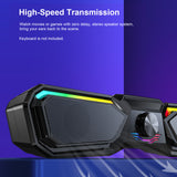 USB Wired Computer Speaker SoundBar Stereo Music Player Bass 3.5mm Audio Input for PC Laptop Smartphone Tablet MP3