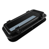 Boat Rectangular Porthole  Window Port Holewith White ABS Tempered Glass - Black