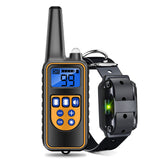 No Electric Shock Dog Training Collar 800M Remote Waterproof Rechargeable LCD Display Beep &amp; Vibration Mode For All Size Dogs