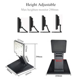 Adjustable LCD TV Stand Folding Metal Monitor Desk Stand With VESA Hole 75x75mm&amp;100x100mm