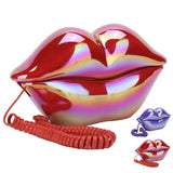 WX-3016 Mouth's Lips Shape Telephone Home Office Desktop Telephone Landline Phone Lip Shaped Phones telefone Red / Purple