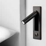 ZEROUNO Luces Room Led Lamp Headboard Wall Light Sconce bedside Reading Light recessed Push Switch Wall Lamps hotel bed side