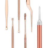 7pcs/set LED Flashlight Ear Wax Pickers Cleaner Stainless Steel Earpick Wax Remover Curette Ear Pick Cleaner Ear Cleaner