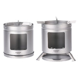 LIXADA  Tiatanium Camping Stove Outdoor Stove Wood Burning Stove Camping Pot Holder Firewood Bracket for Camping Picnic Hiking