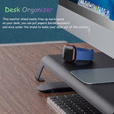 Aluminum Monitor Holder Lapdesk Riser Stand for iMac MacBook LCD Display Printer, Lapdesk Tabletop Organizer