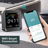 CO2 Detector Aiment WiFi Intelligent 3 in 1 Carbon Dioxide Detector Accurate Air Quality Monitor Temperature Humidity