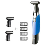 One blade wet dry beard shaving razor for men electric shaver usb male back hair electronic razor travel body cleaning shaver